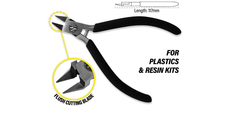 flat precision nippers are a basic hobby tool